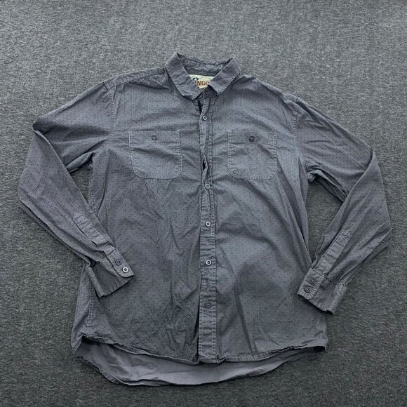 Vintage JNCO Jeans AOP Button Up Shirt Size Medium Gray Circle Print‎ Y2K 2000s - Picture 1 of 9